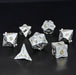 Dice - Metal Hymgho Paladin Solid Metal Polyhedral Dice Set-Matt Silver w/Gold