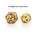 Dice - Metal Hymgho Rose gold Aquamarine hand painting solid metal dragon dice