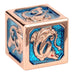 Dice - Metal Hymgho Rose gold Aquamarine hand painting solid metal dragon dice