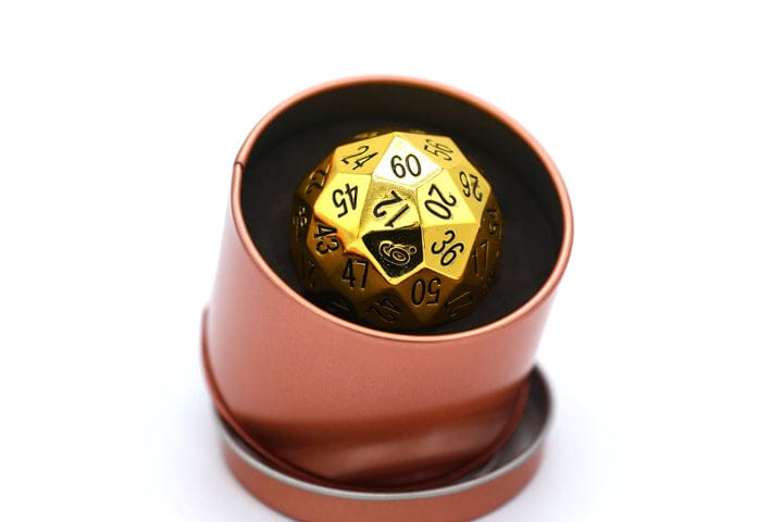 Dice - Metal Hymgho Titan's Fist Metal D60 Dice - Gold w/ Black
