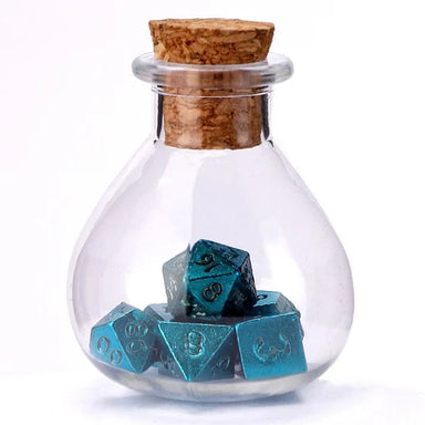 Unseelie Mini Metal RPG Dice Set - Blue - Saltire Games