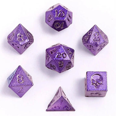 Unseelie Mini Metal RPG Dice Set - Purple - Saltire Games