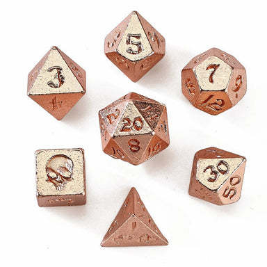 Unseelie Mini Metal RPG Dice Set - Rose Gold - Saltire Games