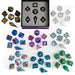 Mystery Full Matching Set of 7 Sharp Edge Resin Dice Set - Saltire Games
