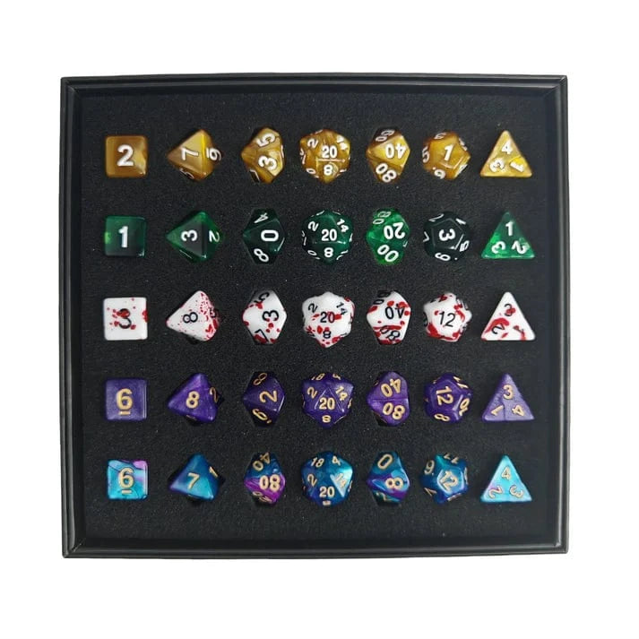 Dungeoneers Dice Bundle - 5 Sets Polymer Dice - Saltire Games