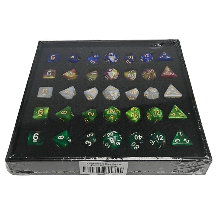 Dungeoneers Dice Bundle - 5 Sets Polymer Dice - Saltire Games
