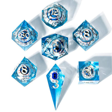 Always Watching Sharp Resin Dice Blue Eyeball - Saltire Games