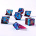 Dice - Resin Hymgho Captured Magic Handmade Sharp Edge Resin Dice-Blue Red Layered