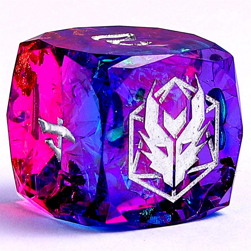 Dice - Resin Hymgho Captured Magic Luster Cut Resin Dice Set - Gilded Storm