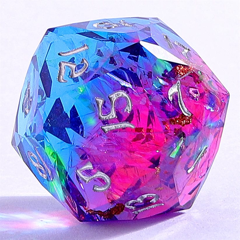 Dice - Resin Hymgho Captured Magic Luster Cut Resin Dice Set - Gilded Storm