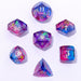 Dice - Resin Hymgho Captured Magic Luster Cut Resin Dice Set - Gilded Storm
