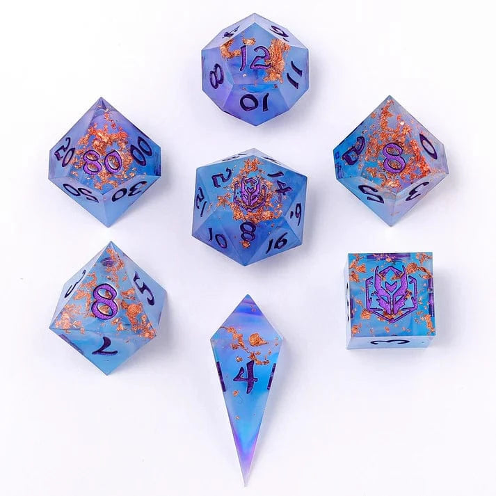 Captured Magic Sharp Edge Resin Dice Set- Enchanted Evening - Saltire Games