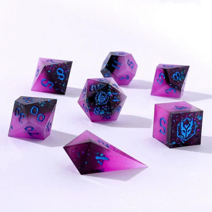 Captured Magic Sharp Edge Resin Dice Set-Interstellar Magic - Saltire Games