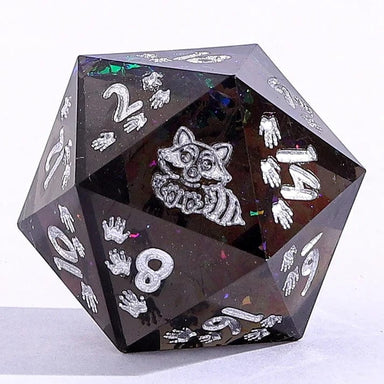 Captured Magic Sharp Edge Resin Dice Set - Raccoon's Reward - Saltire Games