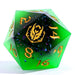 Dice - Resin Hymgho Captured Magic Sharp Edge Resin Dice Set-Swamp Treasure