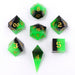 Dice - Resin Hymgho Captured Magic Sharp Edge Resin Dice Set-Swamp Treasure