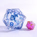 Dice - Resin - Liquid Core Hymgho Sharp Edge Liquid Core 55mm Chonk D20-Primal Flux Crystal