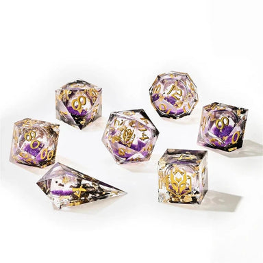 Sharp Edge Liquid Core RPG Dice Set - Midnight Velvet - Saltire Games