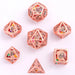 Dice Hymgho Rose Gold Hollow Dragon Dice Set Filled with Gems
