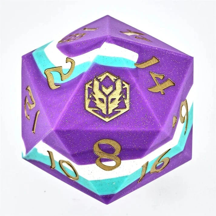 55MM Chonk Rubber Silicon D20 - Celestial Gleam - Saltire Games