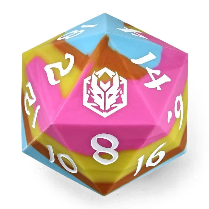 55MM Chonk Rubber Silicon D20 - Radiant Whispers - Saltire Games
