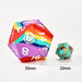 55MM Chonk Rubber Silicon D20 - Rainbow Realms - Saltire Games