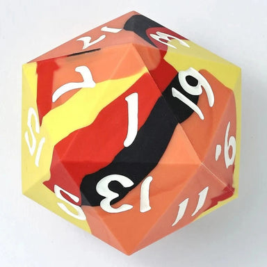 55MM Chonk Rubber Silicon D20-The Fire Ball - Saltire Games