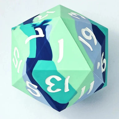 55MM Chonk Rubber Silicon D20-The Ice Ball - Saltire Games
