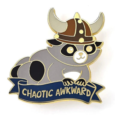 Alternative Alignments Enamel Pin-Chaotic Awkward Raccoon - Saltire Games