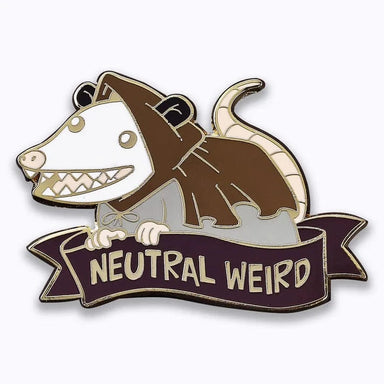 Alternative Alignments Enamel Pin-Neutral Weird Opossum - Saltire Games