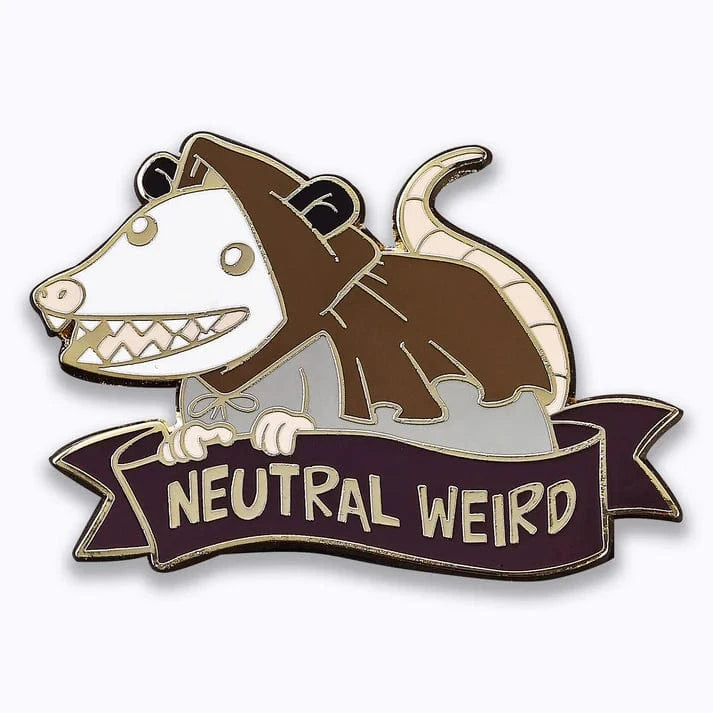 Alternative Alignments Enamel Pin-Neutral Weird Opossum - Saltire Games