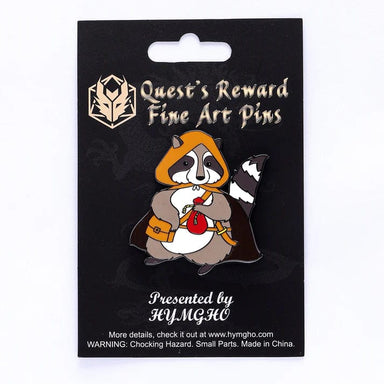 Quest's Reward Fine Art Class Pins: Dash Slientpaw-Raccoon Rogue - Saltire Games