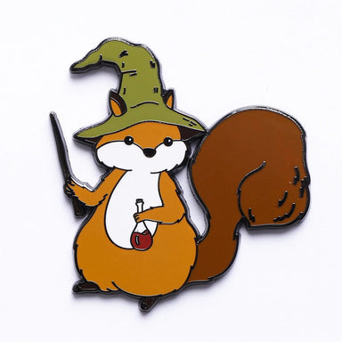 Quest's Reward Fine Art Pin - Finley Moonshadow Squirrel Sorcerer - Saltire Games