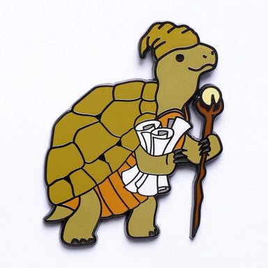 Quest's Reward Fine Art Pin - Finnegan Stoneshell Turtle Cleric - Saltire Games