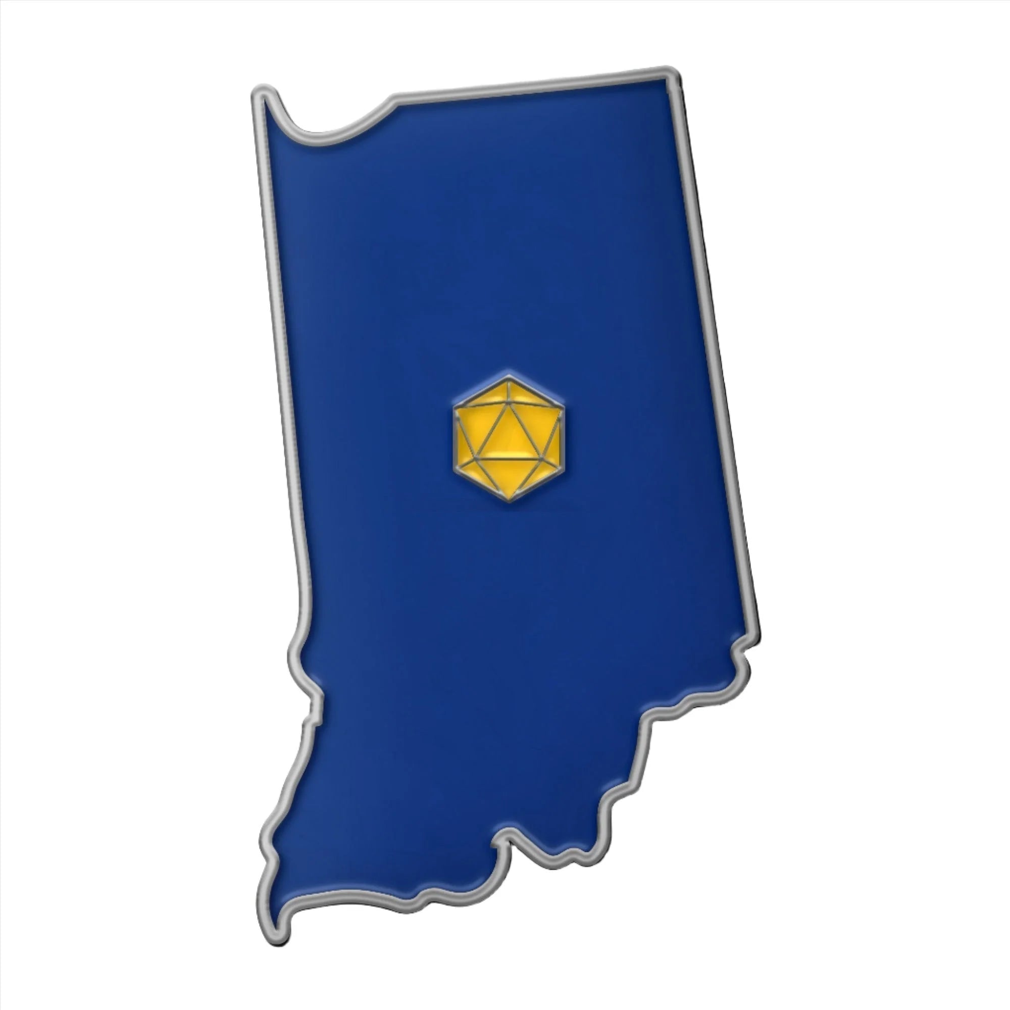 State Pin D20 - Indiana - Saltire Games