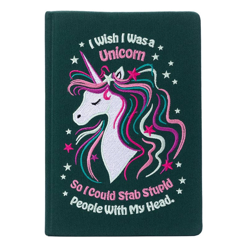 Books - Journals Insight Editions - #1 Pop Culture Publisher I Wish I Was a Unicorn Embroidered Journal