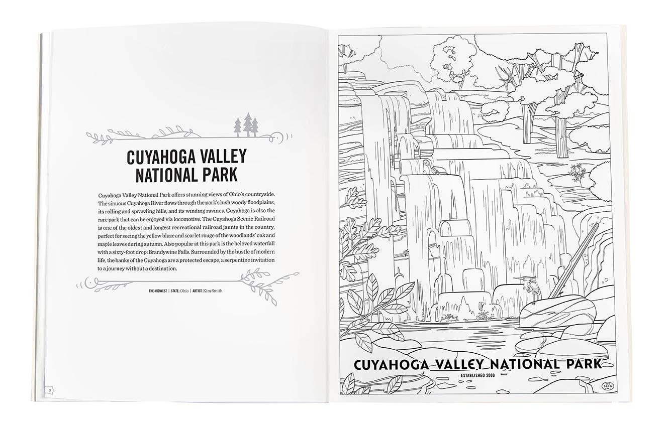 The Art of the National Parks Coloring Book - Saltire Games