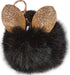 Glitter Ears Furry Pom-Pom Clip Black - Saltire Games