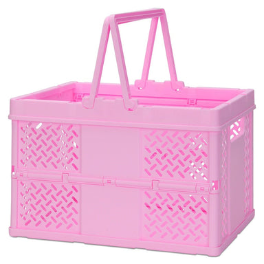 Large Pink Foldable Storage Crate - Saltire Games