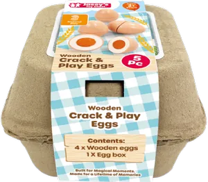 Toys - Preschool - Kitchen and Food Jasey's Toy Chest Wooden Crack & Play Eggs