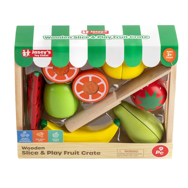 Toys - Pretend Play - Cooking Jasey's Toy Chest Wooden Slice & Play Fruit Crate