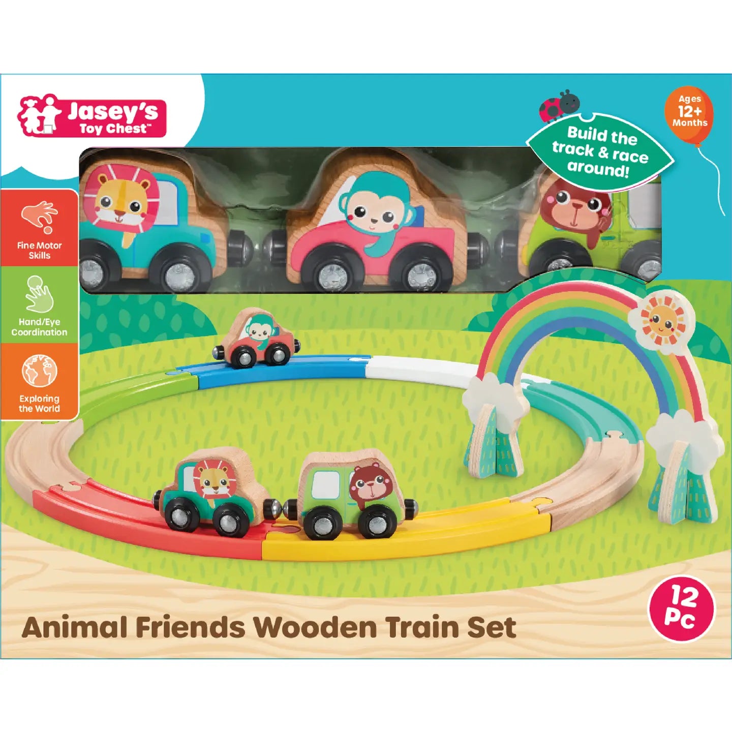 Animal Friends Wooden Train Set - Saltire Games