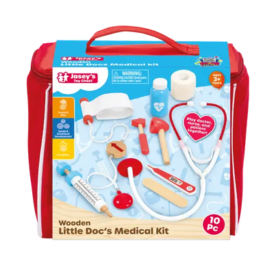 Wooden Little Doc's Medical Kit - Saltire Games