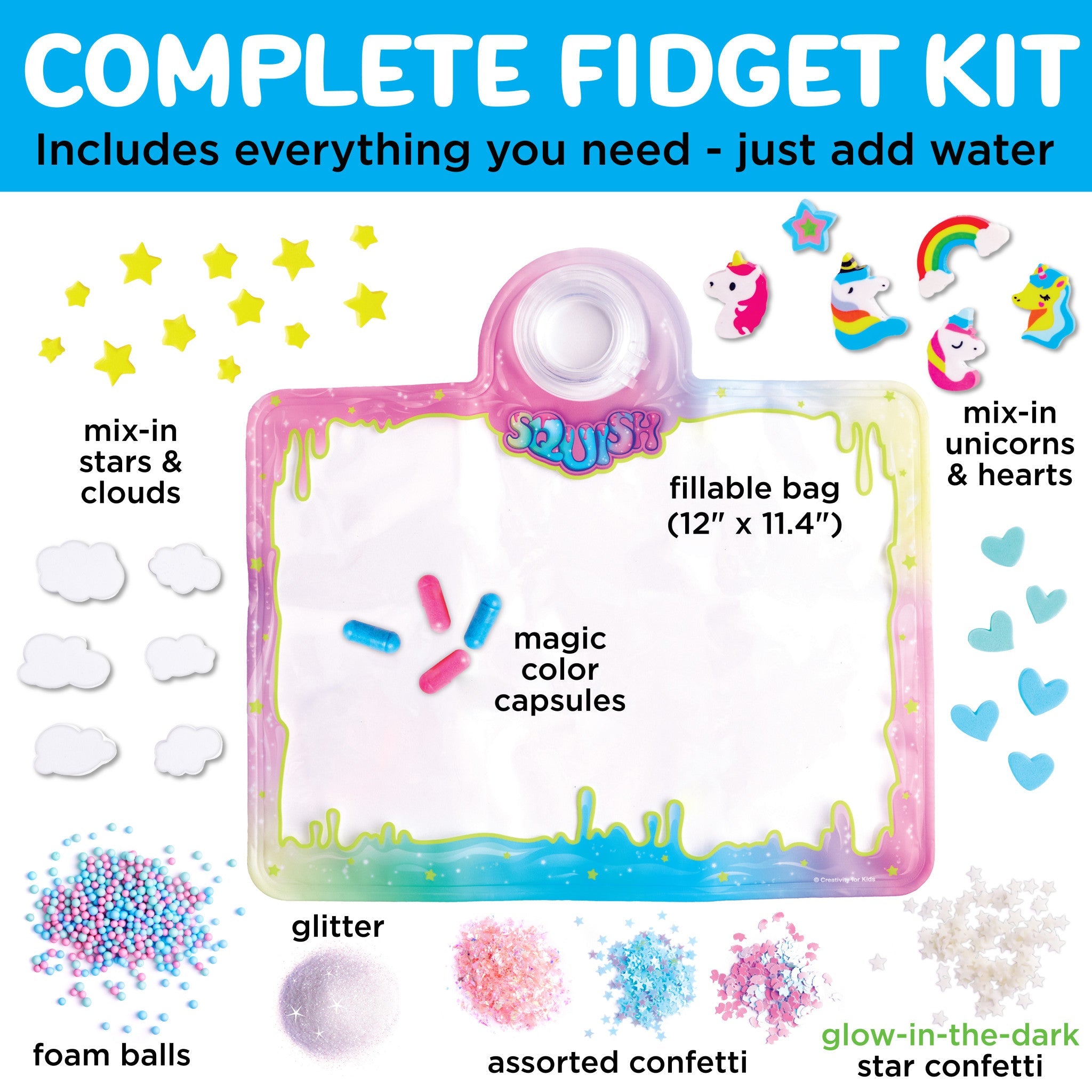 Super Squish Fidget Fun Unicorn - Saltire Games