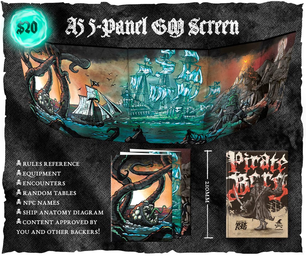 Pirate Borg GM Screen - Saltire Games