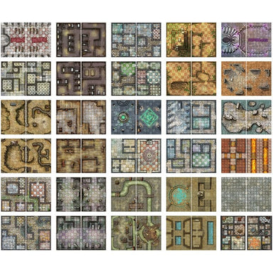 Battle Mat: Big Book of Battle Mats: Cells & Shrines - Saltire Games