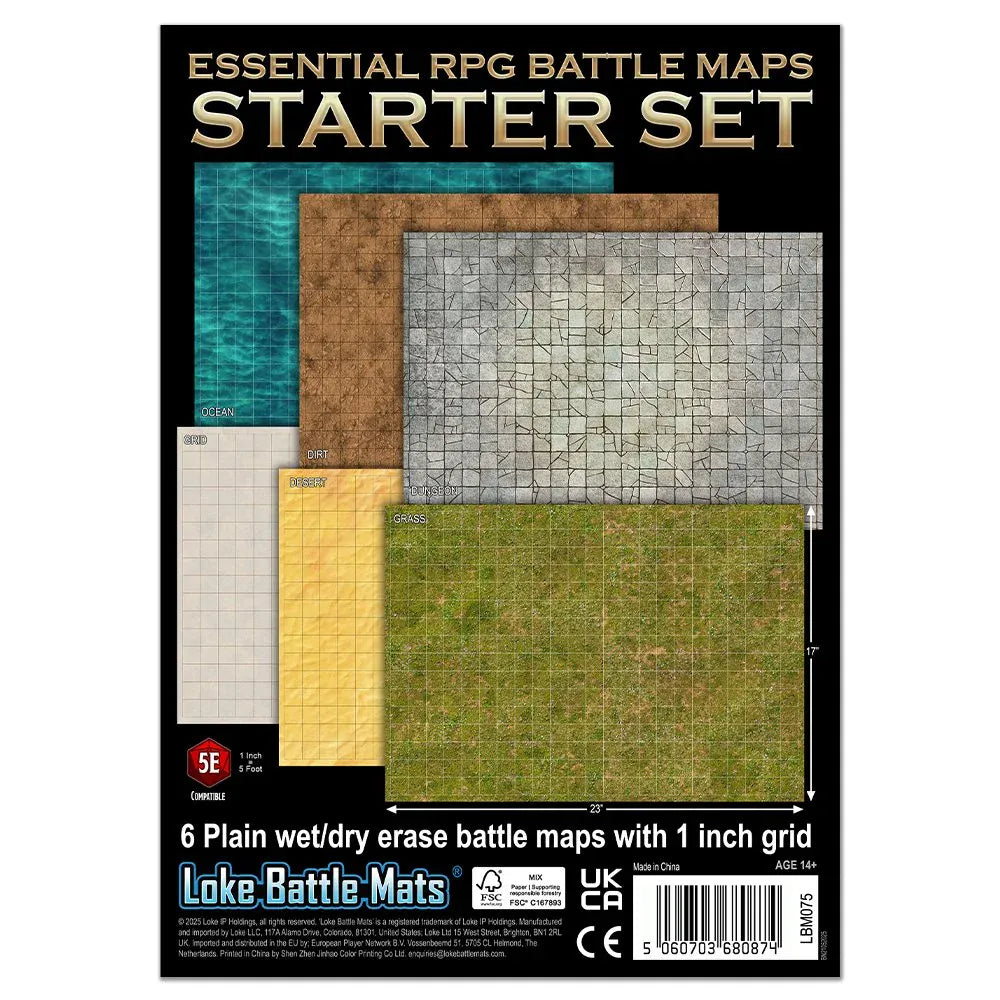Role Playing Games - Books Loke Battle Mats Essential RPG Battle Mats