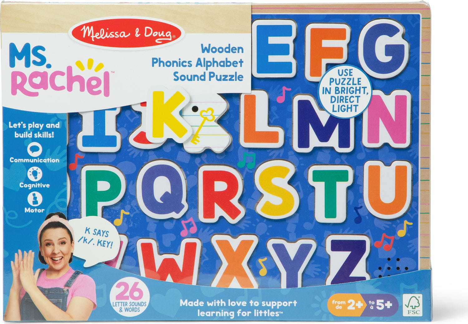 Toys - Infant Melissa & Doug Ms. Rachel™ Wooden Phonics Alphabet Sound Puzzle - 26 Pieces