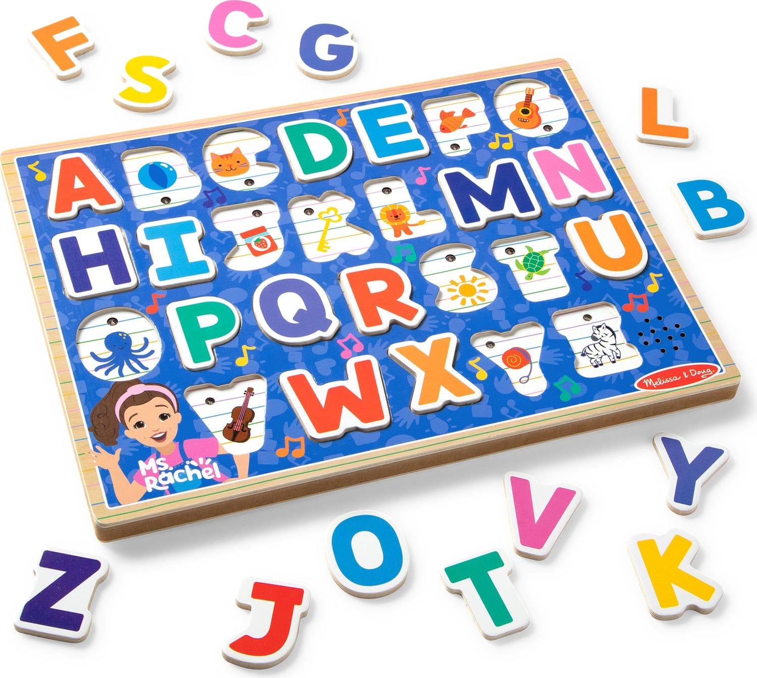 Toys - Infant Melissa & Doug Ms. Rachel™ Wooden Phonics Alphabet Sound Puzzle - 26 Pieces