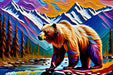 Colorful Bear - Grizzly mountain jigsaw puzzle cub gift him - Saltire Games